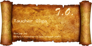 Taucher Olga névjegykártya